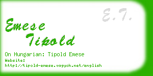 emese tipold business card